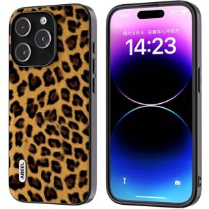 INCOVER iPhone 15 Pro Max Fleksibelt Plastdeksel - Leopardmønster - Gull