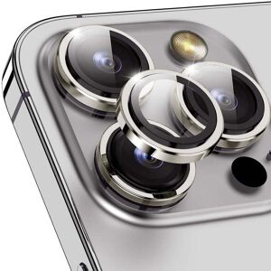 INCOVER iPhone 15 Pro / 15 Pro Max Beskyttelsesglass til Kameralinse - Grå / Sølv
