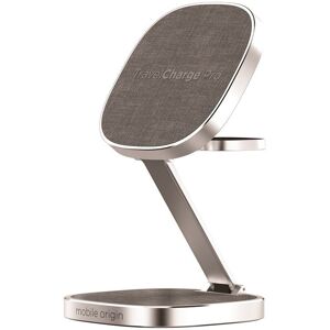 Mobile Origin TravelCharge Pro - Magnetisk Trådløs Lader - MagSafe Kompatibel - Sølv