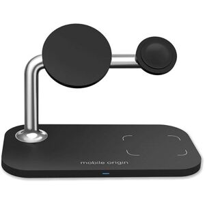 Mobile Origin 3-i-1 Trådløs Lader - MagSafe Kompatibel - Svart