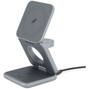 Epico Mag+ 3-i-1 Trådløs Lader 15W m. 25W USB-C Vegglader og USB-C-Kabel - MagSafe-Kompatibel - Space Grey