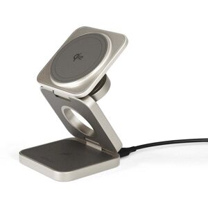 Epico UltraBase Qi2 Fold Alu Mag+ 3-i-1 Trådløs Lader - MagSafe Kompatibel - Titan