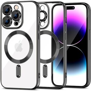 iPhone 15 Pro Tech-Protect MagShine Deksel - MagSafe Kompatibel - Gjennomsiktig / Svart