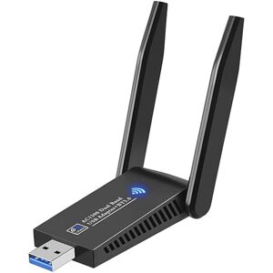 NÖRDIC WIFI6 Bluetooth 5.0 trådløs USB 3.0-adapter Dual Band 2.4/5.8GHz 1300Mbps