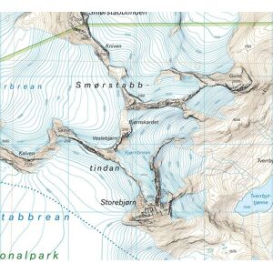 Calazo Høyfjellskart Jotunheimen Smørstabbtindan & Leirvassbu 1:25 000