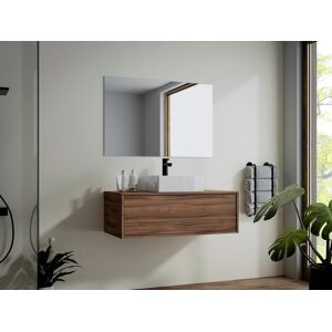 Vente-unique Móvel suspenso para lavatório cor natural escura 94 cm - TEANA II