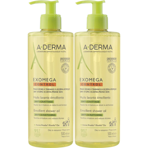 A-Derma Exomega Control Óleo de Duche Emoliente 2x500ml