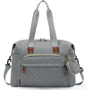 Cuich Bolsa De Maternidade Grande Capacidade Bolsa De Fraldas Para Bebês Com A Caixa De Chupeta Cinza