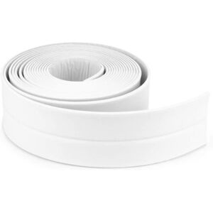 S/marca Tira de vedação do banheiro fita de vedação de silicone branco banheira pe auto-adesivo cozinha canto calafetagem tesoura incluída 788