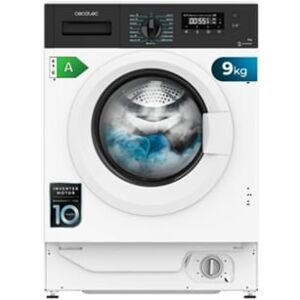 Cecotec Máquina de Lavar Roupa Integrável de 9Kg kg de Capacidade e 1400 Rpm. 16 Programas Motor Inverter Plus Steammax.