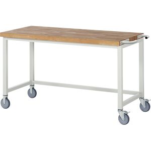 eurokraft pro Bancada de trabalho com rodas Série 8000, estrutura modular, estrutura da armação aberta, LxP 1500 x 700 mm