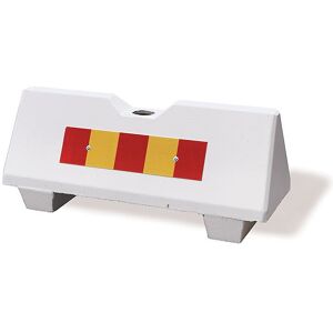 kaiserkraft Barreira de betão, CxLxA 1090 x 390 x 465 mm, embalagem de 2 unid., com refletores, branco, com orifício