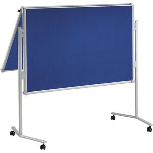 MAUL Painel de conferência pro, dobrável, superfície têxtil, azul, LxA 1200 x 1500 mm