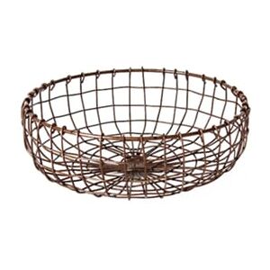 Truyuety Cesto de Armazenamento Artesanal Bronze Antigo Vintage Dourado (27x27x10cm)