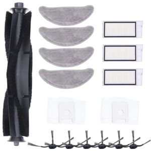 Uisave Kit de Acessórios para Robô Aspirador Roidmi Eve Plus 1 Escova Principal 3 Filtros Hepa 2 Sacos Pó 6 Escovas Laterais 4 Panos Limpeza Es