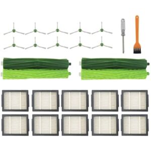 Uisave Kit Complementar para Irobot Roomba J7 I7 Plus E5 E6 E7 Robô Aspirador de Pó 10 Filtros Alto Desempenho + Escovas Limpeza Bordas 1 Conju