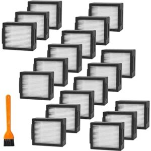 Uisave Pacote com 18 Filtros de Substituição Compatíveis Irobot Roomba I&E Series I7 I7+ I3 I3+ I4 I4+ I6 I6+ I8 I8+/Plus E5 E6 E7 Aspirador Pó Robô