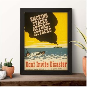 Nacnic Póster Vintage do distrito naval dos Estados Unidos. Não convida o desastre.