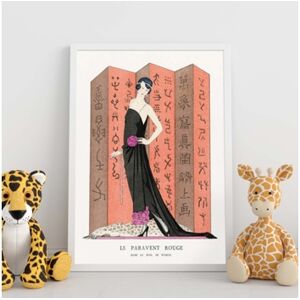 Nacnic Póster Modelo de Vintage 024. com As Ilustrações de Arte de George Barbier.