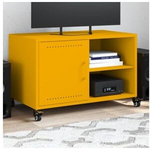 Comfortxl Móvel de Tv 68X39X43 5 Cm A?O Amarelo Mostarda
