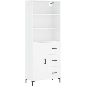 Vidaxl Aparador alto Branco Madeira processada (69,5x34x180 cm)