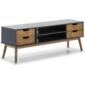Vs Venta-Stock Móvel TV Java (140x40x52 cm - Pinho Maciço - Cinzento)