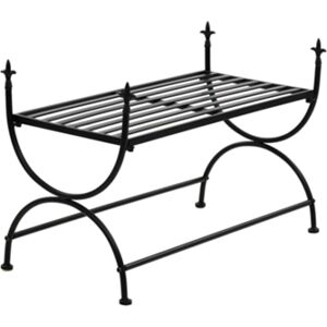 Lovely Home Banco Estilo Vintage Metal 83x42x55 Cm Preto