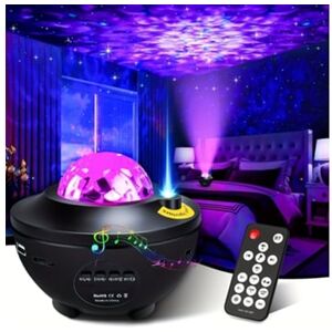 Siurn Lâmpada De Projetor Galaxy Star Alto Falante Bluetooth Preto