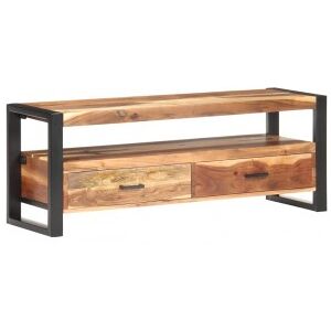 Vidaxl Móveis De Tv De Madeira Maciça Com Acabamento De Mel 120x35x45 Cm