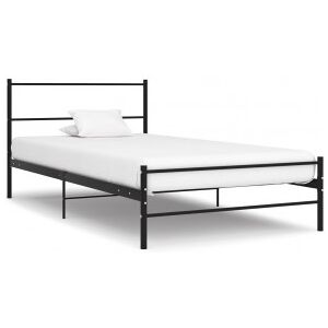 Vidaxl Estrutura De Cama De Metal Preto 90x200 Cm