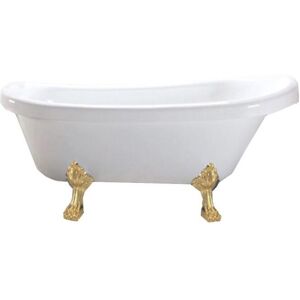 ELITESHOPPING Banheira de ilha vintage 170 x 80 cm com pés dourados - Marigold
