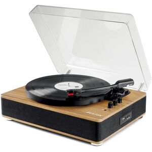 Gira Discos Bluetooth/USB 33/45/78 RPM (Madeira Clara) - FENTON