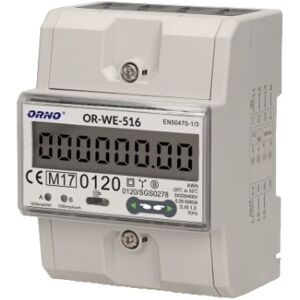 Medidor Digital Custos Energia RS485 e MID p/ Calha DIN (Trifásico) 5(80)A - ORNO