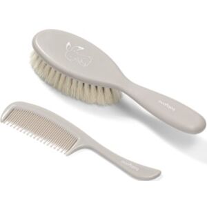 BabyOno Take Care Hairbrush and Comb conjunto para bebés 0+ Gray . Take Care Hairbrush and Comb