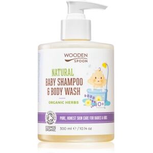 WoodenSpoon Natural champô e gel de banho para crianças com aroma de lavanda 300 ml. Natural