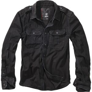 Brandit Vintage Longsleeve Camisa Preto 5XL