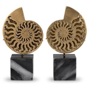 Eichholtz Ammonite dekoration vintage mässing 2-set