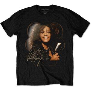 Whitney Houston: Unisex T-Shirt/Vintage Mic Photo (Black) (Large)