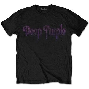Deep Purple: Unisex T-Shirt/Vintage Logo (Black) (XX-Large)
