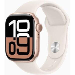 Apple Watch Series 10 Aluminium 42 mm (2024) GPS roségold Sportband M/L Stjärnglans