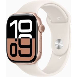 Apple Watch Series 10 Aluminium 46 mm (2024) GPS roségold Sportband S/M Stjärnglans