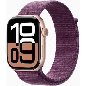 Apple Watch Series 10 Aluminium 46 mm (2024) GPS + Cellular roségold Sportloop plommon