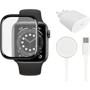 Snabbladdare (20W), laddkabel (magnetisk) & skärmskydd Apple Watch 4/5/6/SE 44 mm