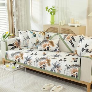 BC-Warm Home Amerikansk soffkudde, Fyrsäsongschenille sittdyna, Vår och höst halkfritt läderskydd för soffa, För tre och en divan 70*70cm