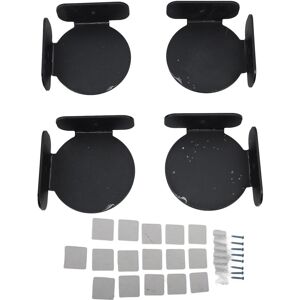 OutsideWorld 4 st Mini Cirkulär Hörn Hylla Utrymmesbesparande Universell Väggmontering Flytande Hörn Hylla för svart