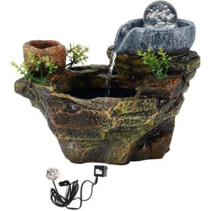 GoolRC LED Klippformation Harts Vattenfontän DIY Växter Mikrolandskap Krukväxter Suckulenter Hemdekoration