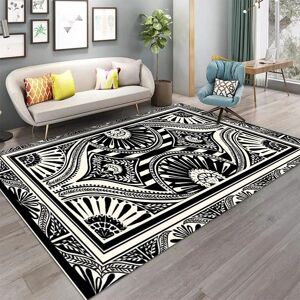 Karpetti Bohemisk matta Vintage-inspirerad Vikbar Retro Abstrakt Områdesmatta för Vardagsrum Restaurang och Sovrum Rum Heminredning 40x60cm16x24in