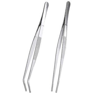 8 tum rostfritt stål pincett med precisionssågade spetsar för kirurgiska och skaldjur, tungt arbete