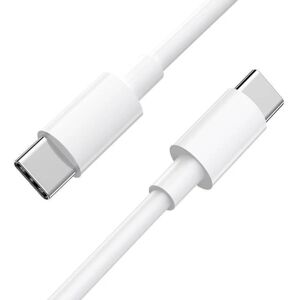 Browse4Buy 2M USB-C till USB-C-kabel för iPhone 15/Plus/Pro/Pro Max Vit