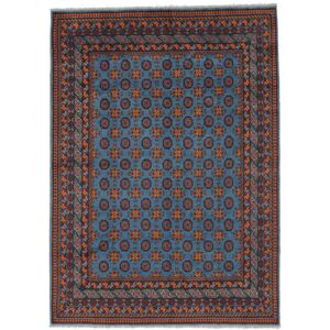 Handknuten. Ursprung: Afghanistan Afghan Fine Matta Matta 208X289 Svart/Mörkblå (Ull, Afghanistan)